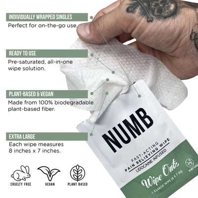 Numbing Tattoo Wipes – Lidocaine Infused
