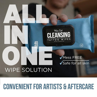 Cleansing Tattoo Wipes (40 Count) - MD Wipe Outz