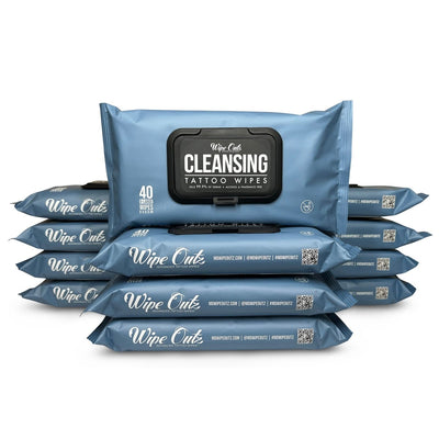 Cleansing Tattoo Wipes (40 Count) - MD Wipe Outz