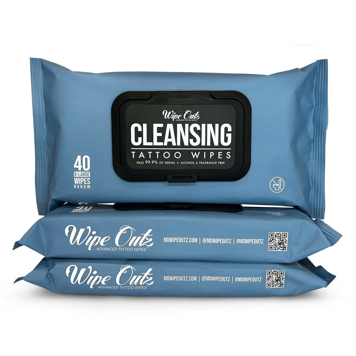 Cleansing Tattoo Wipes (40 Count) - MD Wipe Outz