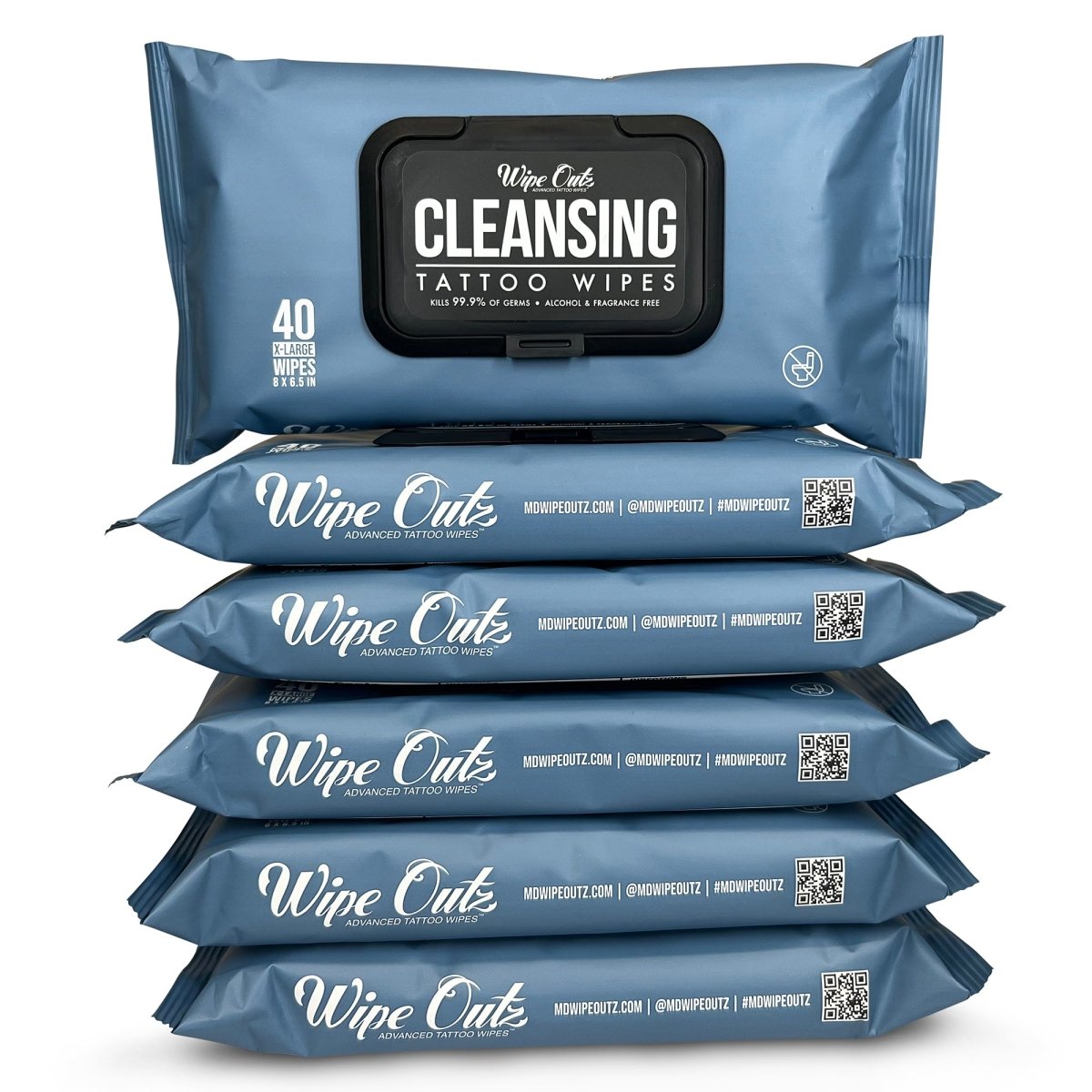 Cleansing Tattoo Wipes (40 Count) - MD Wipe Outz