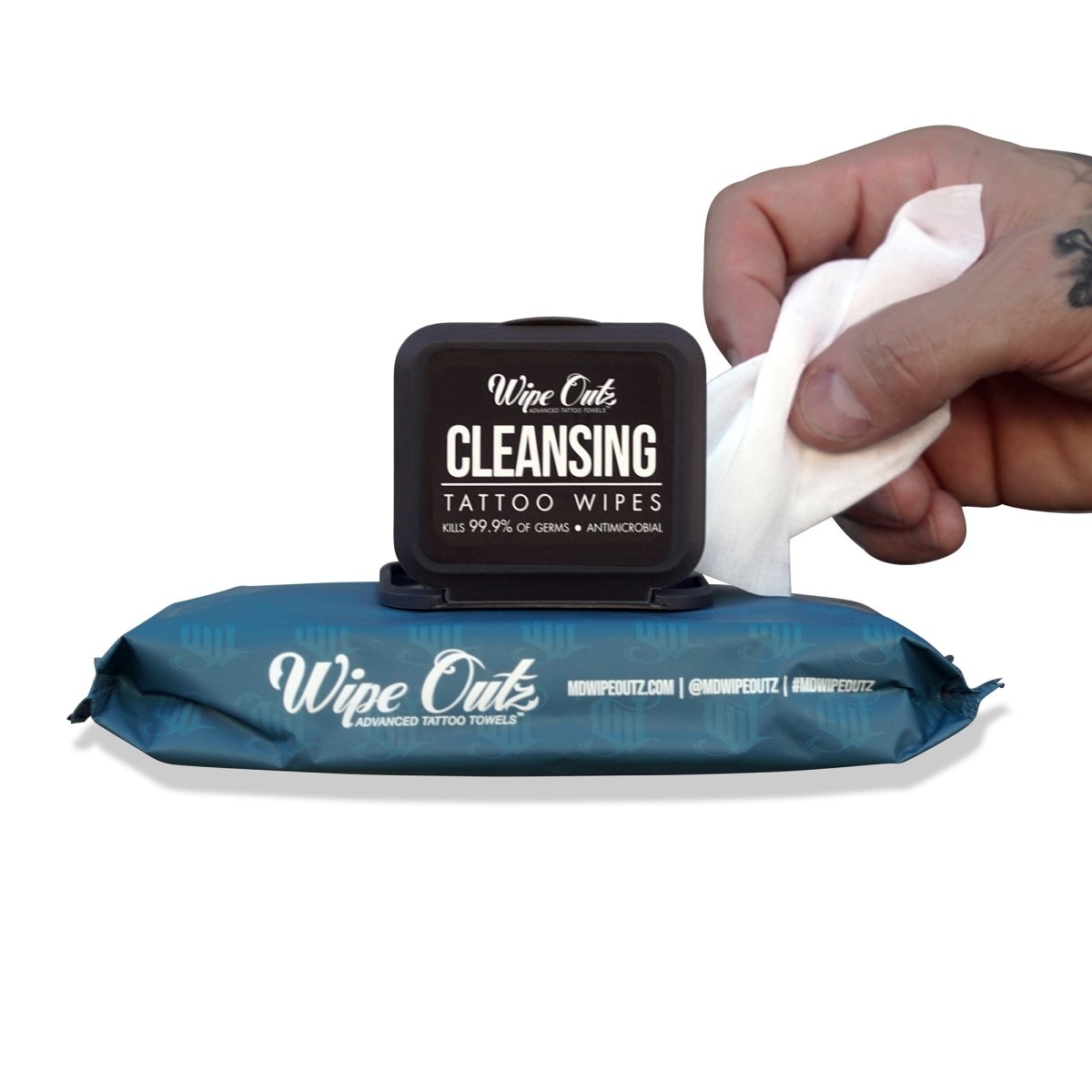 Cleansing Tattoo Wipes Wholesale - MD Wipe Outz