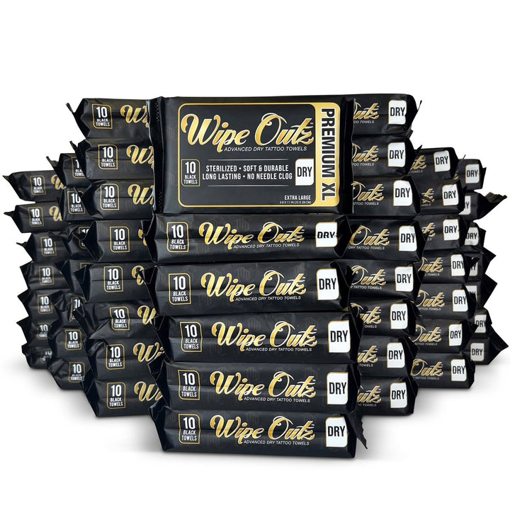 NEW Wipe Outz X Large Black Tattoo Towels (10 Count) – MD Wipe Outz